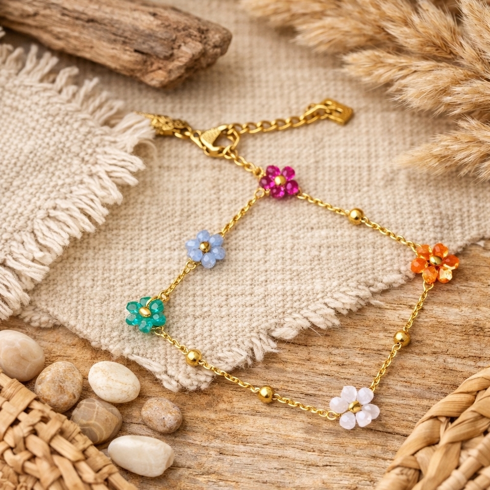 OSHENA FLOWERED BRACELET & JEWELRY BOX